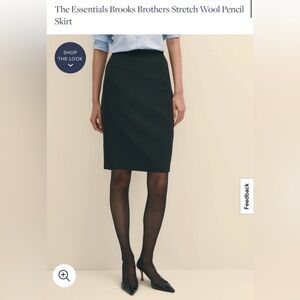 The Essentials Brooks Brothers Navy Pencil Skirt